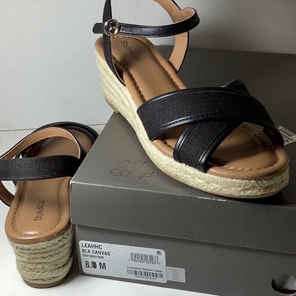 Style & Co Women's Leahh Strappy Espadrille Wedge Sandals - Picture 10 of 12